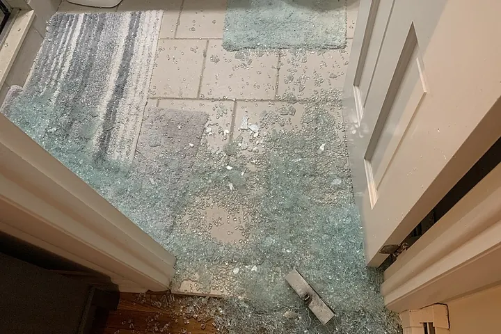 Glass shower enclosure